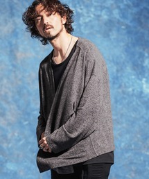 Jih Nunc | mcg3771-ボタンレスルーズシルエット杢カーディガン(JIH-R1167)(カーディガン/ボレロ)