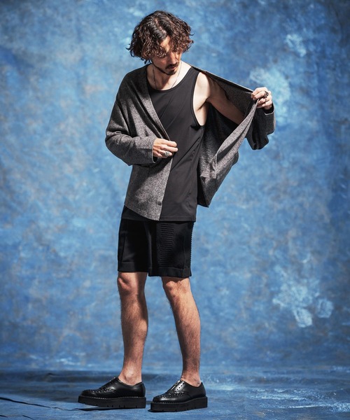 Jih Nunc（ジーヌンク）の「mcg3771-ボタンレスルーズシルエット杢カーディガン(JIH-R1167)（カーディガン/ボレロ・メンズ・チャコール/ベージュ/オフホワイト・S/M/L）」の20枚目の写真