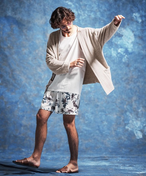 Jih Nunc（ジーヌンク）の「mcg3771-ボタンレスルーズシルエット杢カーディガン(JIH-R1167)（カーディガン/ボレロ・メンズ・チャコール/ベージュ/オフホワイト・S/M/L）」の6枚目の写真