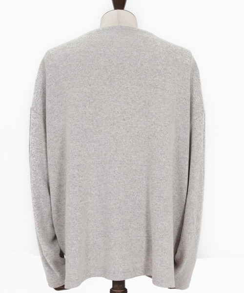 Jih Nunc（ジーヌンク）の「mcg3771-ボタンレスルーズシルエット杢カーディガン(JIH-R1167)（カーディガン/ボレロ・メンズ・チャコール/ベージュ/オフホワイト・S/M/L）」の12枚目の写真