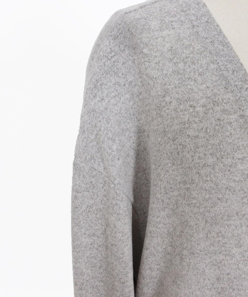 Jih Nunc（ジーヌンク）の「mcg3771-ボタンレスルーズシルエット杢カーディガン(JIH-R1167)（カーディガン/ボレロ・メンズ・チャコール/ベージュ/オフホワイト・S/M/L）」の14枚目の写真