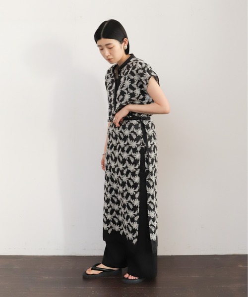 NOMBRE IMPAIR（ノンブルアンペール）の「モノトーンフラワー刺繍　レイヤードスカート（スカート・レディース・ブラック・FREE）」の20枚目の写真