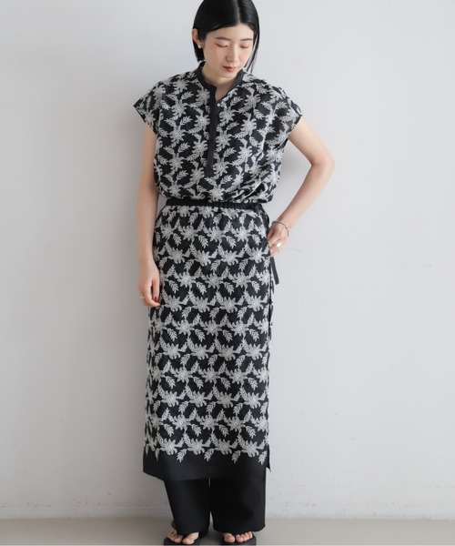 NOMBRE IMPAIR（ノンブルアンペール）の「モノトーンフラワー刺繍　レイヤードスカート（スカート・レディース・ブラック・FREE）」の16枚目の写真
