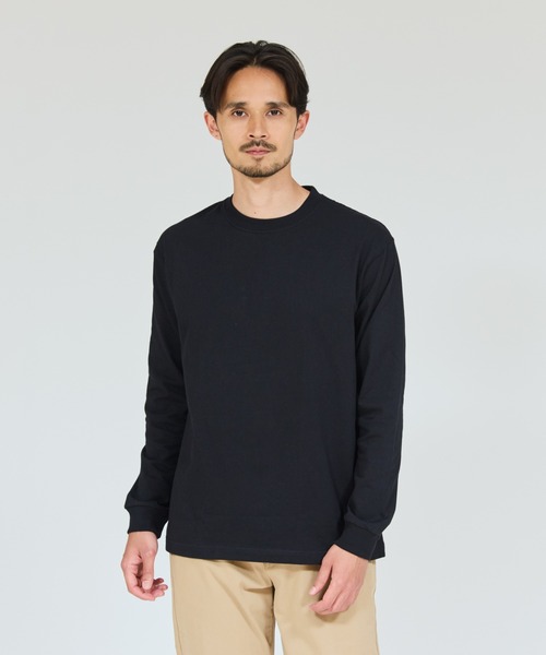 HANES(ヘインズ)の「【Hanes/ヘインズ】メンズ ビーフィー クルーネックロングスリーブTシャツ(Tシャツ/カットソー・メンズ・ネイビー/ダークグレー/ヘザーグレー/ブラック/ホワイト・S/L/M/XL)」の2枚目の写真