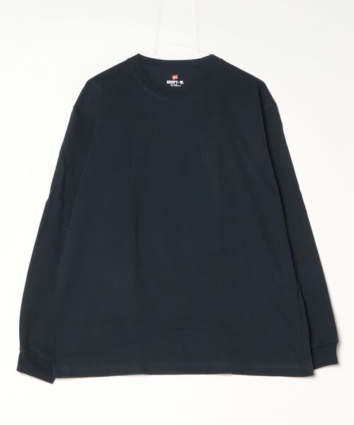HANES(ヘインズ)の「【Hanes/ヘインズ】メンズ ビーフィー クルーネックロングスリーブTシャツ(Tシャツ/カットソー・メンズ・ネイビー/ダークグレー/ヘザーグレー/ブラック/ホワイト・S/L/M/XL)」の10枚目の写真