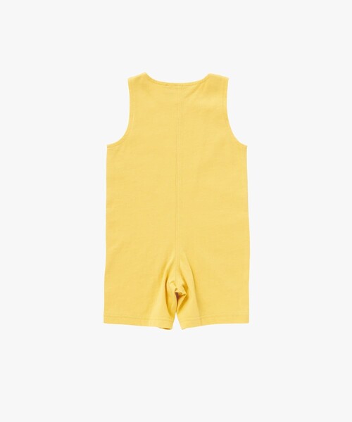 agnes b.(アニエスベー)の「ベビー "b." ロゴ スター コットン ノースリーブ サロペット "Missia"(ロンパース・キッズ・イエロー系その他・1YEAR/6MONTH)」の2枚目の写真