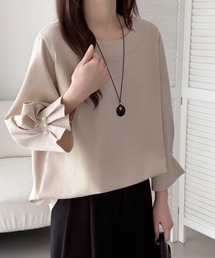 Diosfront（ディオスフロント）の「袖タックパールデザインブラウス（シャツ/ブラウス）」