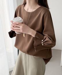 Diosfront（ディオスフロント）の「袖タックパールデザインブラウス（シャツ/ブラウス）」