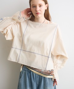 セール】レース刺繍テキストエンブロシャツ（シャツ/ブラウス）｜Eimee
