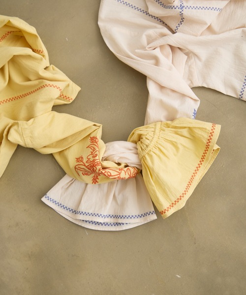 Crisp（クリスプ）の「フラワー刺繍ショートブラウス（シャツ/ブラウス・レディース・イエロー/アイボリー・FREE）」の14枚目の写真