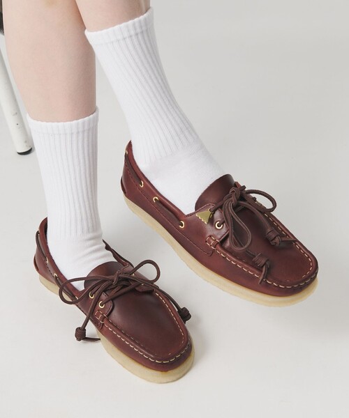 Clarks Originals(クラークスオリジナルズ)の「<Clarks Originals>Godney Boat シューズ/ダークブラウン(モカシン/デッキシューズ・レディース・ダークブラウン・5/4/6)」の1枚目の写真