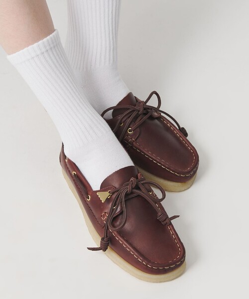 Clarks Originals(クラークスオリジナルズ)の「<Clarks Originals>Godney Boat シューズ/ダークブラウン(モカシン/デッキシューズ・レディース・ダークブラウン・5/4/6)」の5枚目の写真