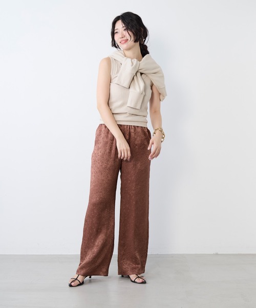 MICA&DEAL(マイカ&ディール)の「リネンブレンドテレコリブタンクトップ(タンクトップ・レディース・ライトベージュ/オフホワイト/ブラウン/ベージュ・FREE)」の21枚目の写真