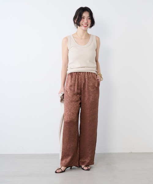 MICA&DEAL(マイカ&ディール)の「リネンブレンドテレコリブタンクトップ(タンクトップ・レディース・ライトベージュ/オフホワイト/ブラウン/ベージュ・FREE)」の22枚目の写真