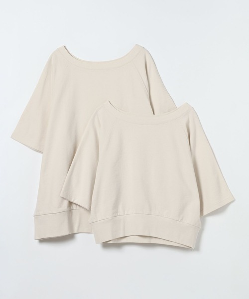 JEANASIS（ジーナシス）の「【選べる着丈】ヴィンテージミニウラケSS/666092（Tシャツ/カットソー・レディース・ネイビー/オフホワイト/グレー系その他/ライトブルー・SMALL/LARGE）」の2枚目の写真