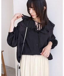 reca | フリルカラーシアーブラウス(シャツ/ブラウス)