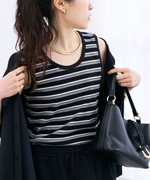 le.coeur blanc | マルチボーダーリブタンク(タンクトップ)