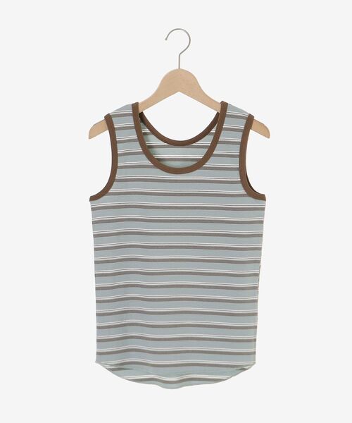 le.coeur blanc(ルクールブラン)の「マルチボーダーリブタンク(タンクトップ・レディース・ブルー系その他3/イエロー系その他/ブラック系その他・38)」の13枚目の写真