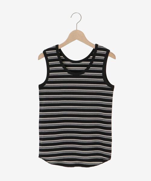 le.coeur blanc（ルクールブラン）の「マルチボーダーリブタンク（タンクトップ・レディース・ブルー系その他3/イエロー系その他/ブラック系その他・38）」の17枚目の写真