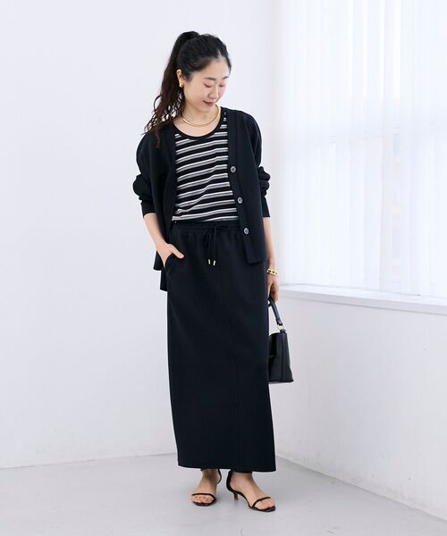 le.coeur blanc（ルクールブラン）の「マルチボーダーリブタンク（タンクトップ・レディース・ブルー系その他3/イエロー系その他/ブラック系その他・38）」の18枚目の写真