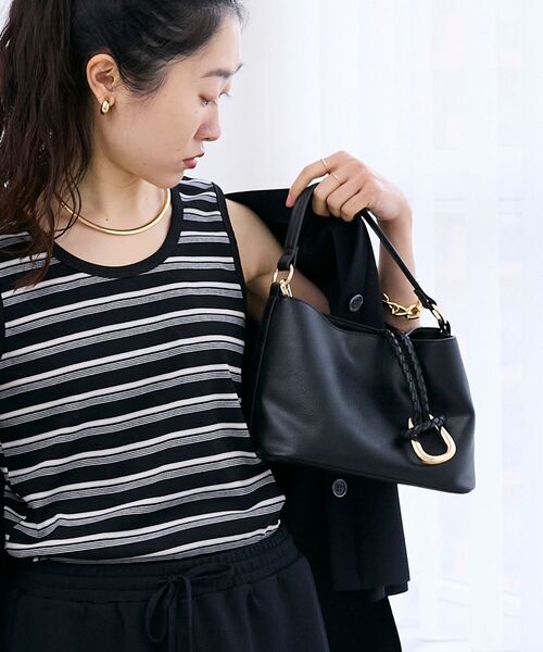 le.coeur blanc（ルクールブラン）の「マルチボーダーリブタンク（タンクトップ・レディース・ブルー系その他3/イエロー系その他/ブラック系その他・38）」の21枚目の写真