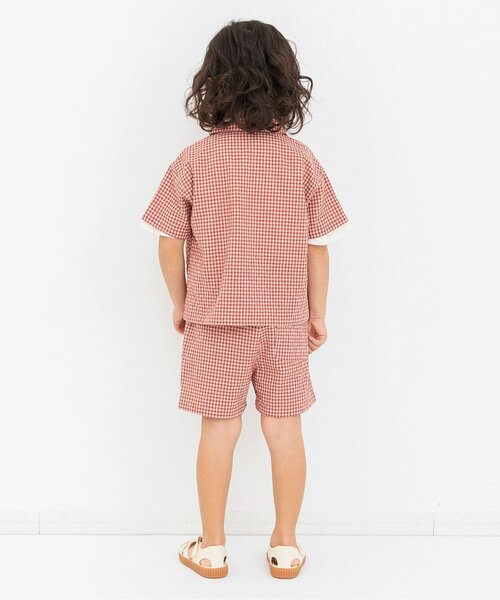 BREEZE（ブリーズ）の「【リンク】ギンガムチェックタックパンツ（その他パンツ・キッズ・ブラック/レッド・100/90/80/140/120/110/130）」の4枚目の写真