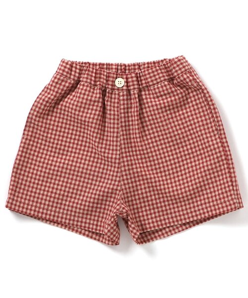 BREEZE（ブリーズ）の「【リンク】ギンガムチェックタックパンツ（その他パンツ・キッズ・ブラック/レッド・100/90/80/140/120/110/130）」の6枚目の写真