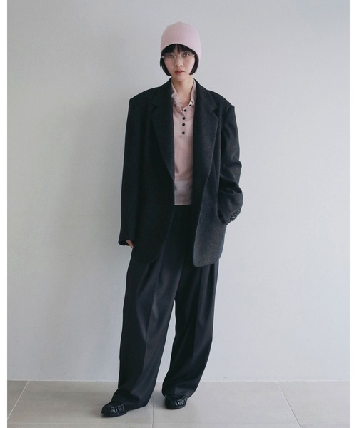 anuke（アンヌーク）の「Hightwist Cocoon Pants（その他パンツ・レディース・チャコールグレー/ネイビー・38inch/36inch）」の17枚目の写真