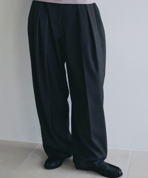 anuke（アンヌーク）の「Hightwist Cocoon Pants（その他パンツ・レディース・チャコールグレー/ネイビー・38inch/36inch）」の19枚目の写真