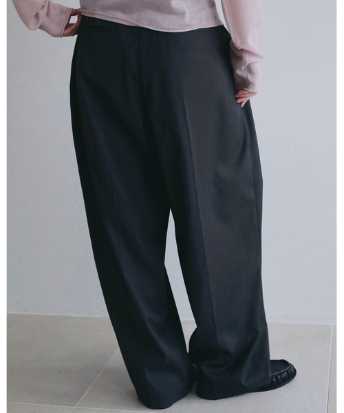 anuke（アンヌーク）の「Hightwist Cocoon Pants（その他パンツ・レディース・チャコールグレー/ネイビー・38inch/36inch）」の21枚目の写真