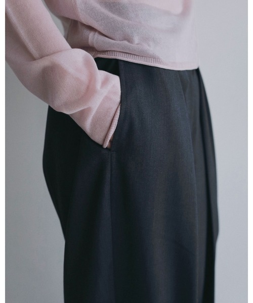 anuke（アンヌーク）の「Hightwist Cocoon Pants（その他パンツ・レディース・チャコールグレー/ネイビー・38inch/36inch）」の12枚目の写真