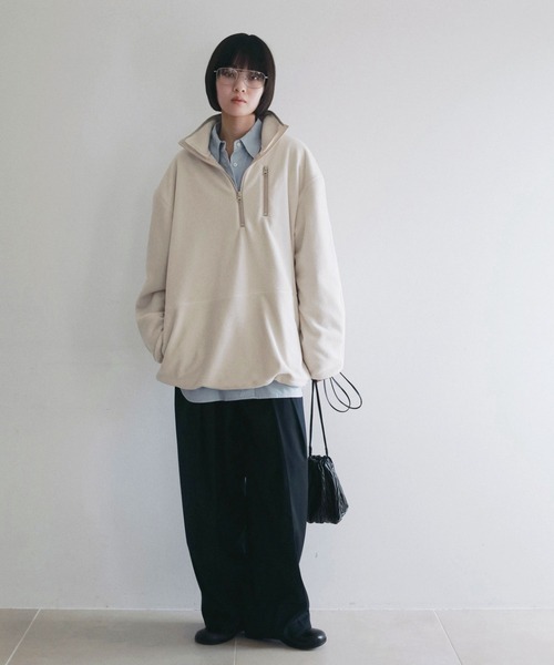 anuke（アンヌーク）の「Hightwist Cocoon Pants（その他パンツ・レディース・チャコールグレー/ネイビー・38inch/36inch）」の4枚目の写真
