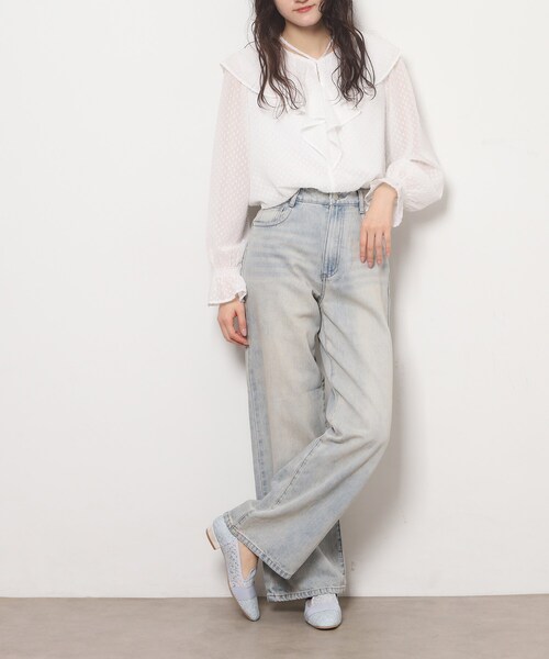 ESPERANZA（エスペランサ）の「2WAYフリルフラットオペラシューズ（その他シューズ・レディース・ブルー系7/ブラック系2/ベージュ系2・24.0cm/23.0cm/24.5cm/23.5cm/22.5cm）」の13枚目の写真
