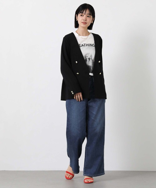 CHIGNON(シニヨン)の「アニマルフォトDOG_T(Tシャツ/カットソー・レディース・ホワイト・FREE)」の14枚目の写真