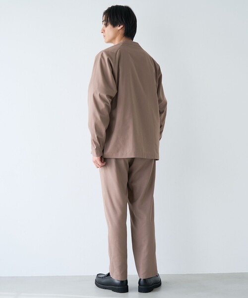 coen（コーエン）の「ハイブリッドリネン リラックスパンツ【吸水速乾・防シワ・UVカット】（その他パンツ・メンズ・モカ/ネイビー/ダークグレー・XL/L/S/M）」の4枚目の写真