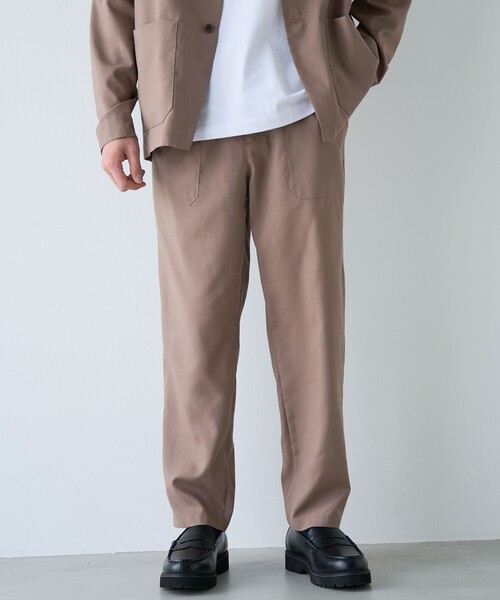 coen（コーエン）の「ハイブリッドリネン リラックスパンツ【吸水速乾・防シワ・UVカット】（その他パンツ・メンズ・モカ/ネイビー/ダークグレー・XL/L/S/M）」の5枚目の写真