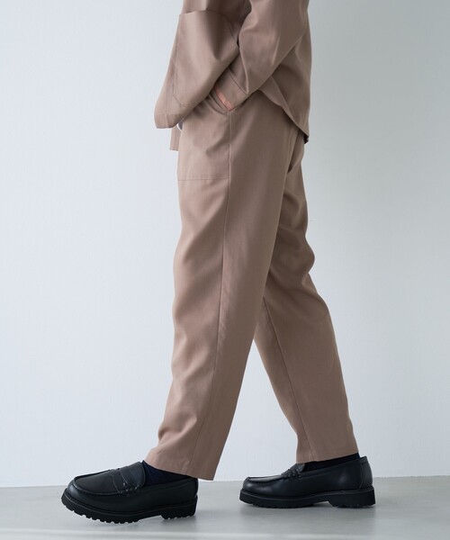 coen（コーエン）の「ハイブリッドリネン リラックスパンツ【吸水速乾・防シワ・UVカット】（その他パンツ・メンズ・モカ/ネイビー/ダークグレー・XL/L/S/M）」の6枚目の写真