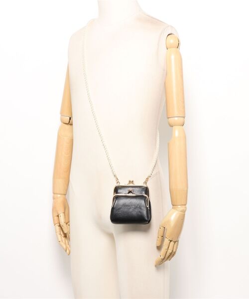 Mignonjour(ミニョンジュール)の「FReePLACe/がま口 ミニパールショルダーバッグ X12790(ショルダーバッグ・レディース・ブラック・FREE)」の6枚目の写真