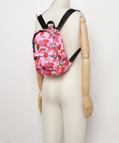 A BATHING APE(アベイシングエイプ)の「BABY MILO SMALL BACKPACK #3(バックパック/リュック・メンズ・マルチ/ピンク/グリーン・FREE)」の21枚目の写真