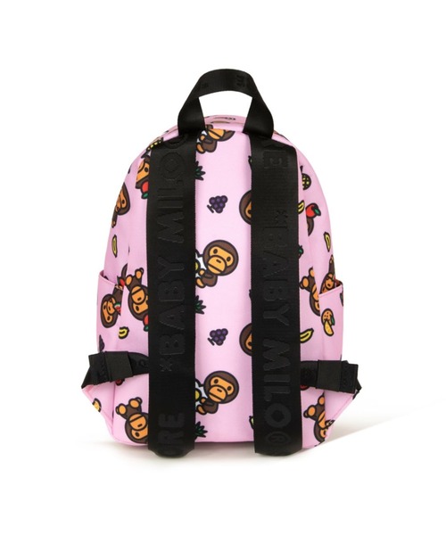 A BATHING APE(アベイシングエイプ)の「BABY MILO SMALL BACKPACK #3(バックパック/リュック・メンズ・マルチ/ピンク/グリーン・FREE)」の9枚目の写真