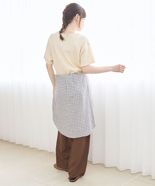 coen（コーエン）の「【接触冷感】リネンレーヨン ワイドストレートパンツ（WEB限定サイズあり/インフルエンサー紹介アイテム）（その他パンツ・レディース・その他1/ダークブラウン/オリーブ/ブラック・XL/L/M/S）」の12枚目の写真