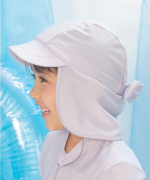 BRANSHES（ブランシェス）の「【水着 / SWIM】スイムキャップ（スイムグッズ・キッズ・ラベンダー/アイボリー・S/M）」の2枚目の写真