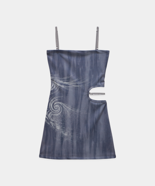 ETRE AU SOMMET（エトレオソメ）の「Side Cut-Out Mini One-Piece (Charcoal)（ワンピース・レディース・チャコールグレー・1/2）」の6枚目の写真