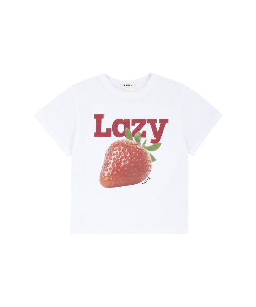 LAZYZ(レイジジ)の「Lazy Strawberry Crop T-shirt (2color)(Tシャツ/カットソー・レディース・ホワイト/ピンク・FREE)」の4枚目の写真