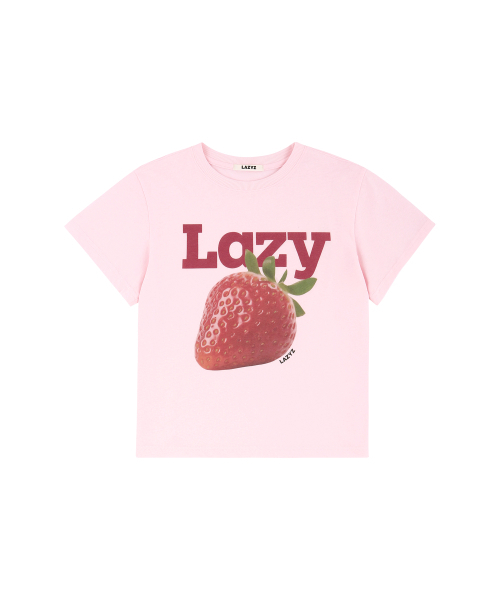 LAZYZ(レイジジ)の「Lazy Strawberry Crop T-shirt (2color)(Tシャツ/カットソー・レディース・ホワイト/ピンク・FREE)」の5枚目の写真