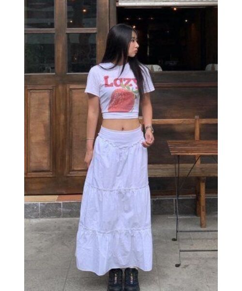 LAZYZ(レイジジ)の「Lazy Strawberry Crop T-shirt (2color)(Tシャツ/カットソー・レディース・ホワイト/ピンク・FREE)」の10枚目の写真