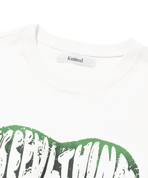 KNITTED（ニッティド）の「ヴィンテージハートTシャツ ホワイト-グリーン（Tシャツ/カットソー・レディース・その他・LARGE/MEDIUM/X-LARGE）」の2枚目の写真