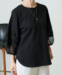 BEARDSLEY | フリル刺繍ドッキングプルオーバー(Tシャツ/カットソー)