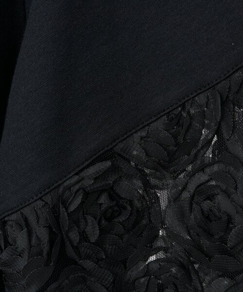 BEARDSLEY（ビアズリー）の「フリル刺繍ドッキングプルオーバー（Tシャツ/カットソー・レディース・ブラック/ホワイト・FREE）」の7枚目の写真