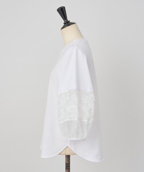 BEARDSLEY（ビアズリー）の「フリル刺繍ドッキングプルオーバー（Tシャツ/カットソー・レディース・ブラック/ホワイト・FREE）」の11枚目の写真